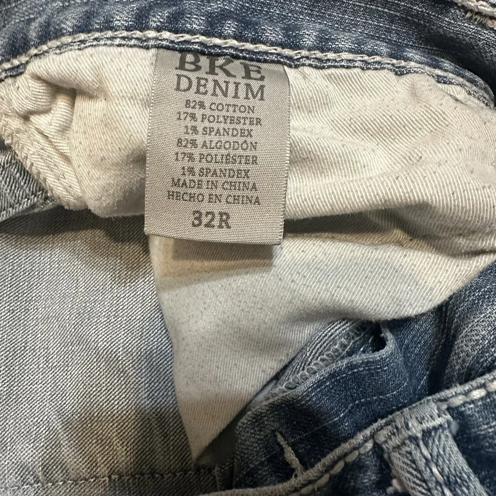 BKE Tyler Straight Jeans Men 32R 32x32 Blue Light Wash Denim Y2K Buckle Baggy